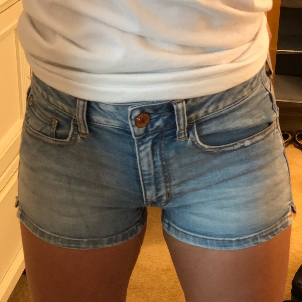 AE Super Super Stretch Crop Jean Shorts